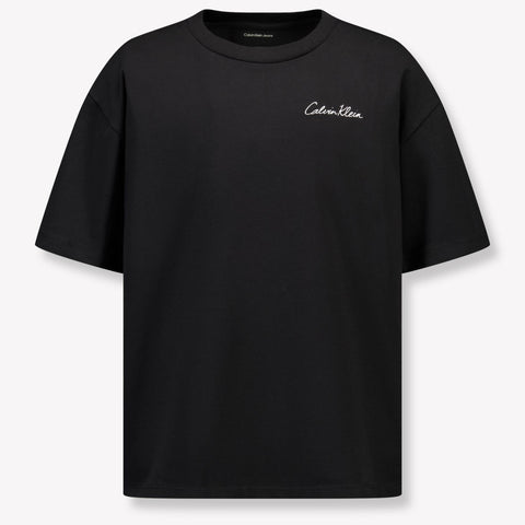 Calvin Klein Kinder Jongens T-Shirt In Zwart
