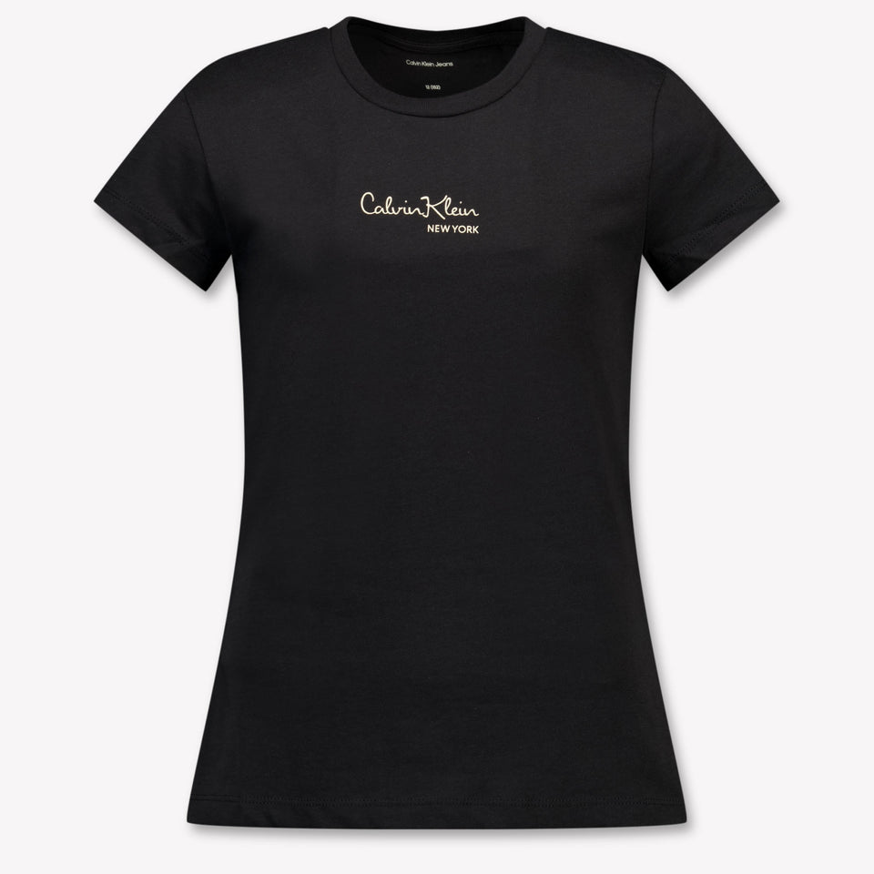 Calvin Klein Kinder Meisjes T-Shirt In Zwart