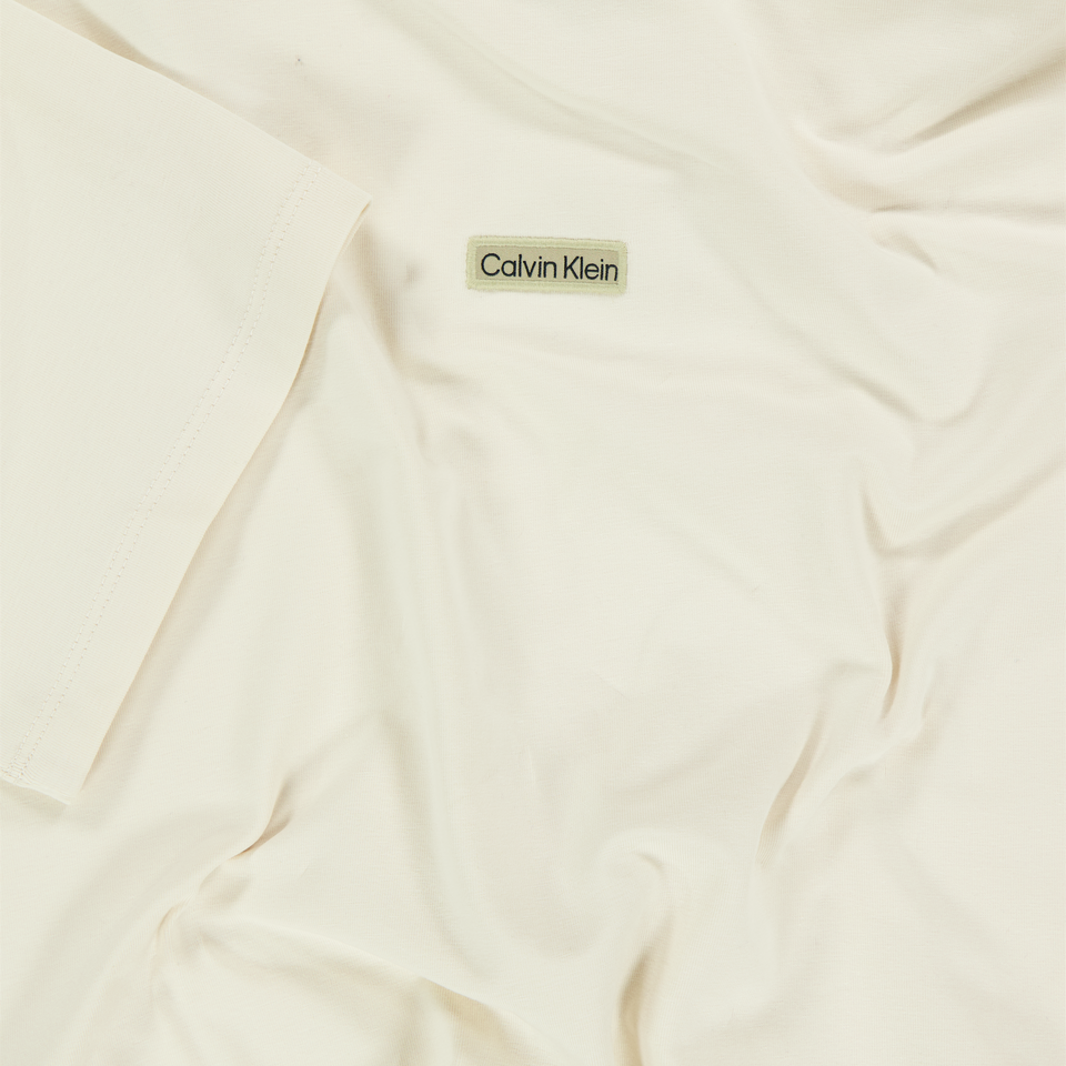Calvin Klein Kinder Meisjes T-Shirt In Off White