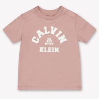Calvin Klein Baby Unisex T-Shirt In Roze