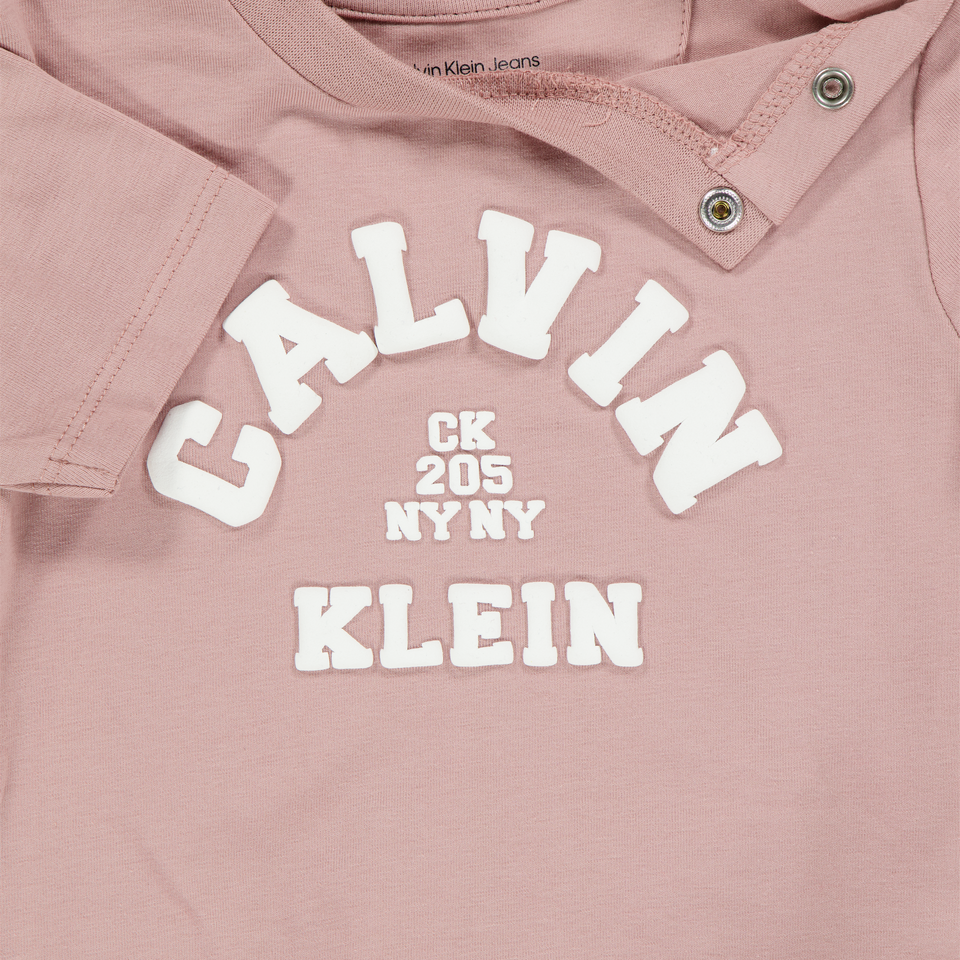 Calvin Klein Baby Unisex T-Shirt In Roze