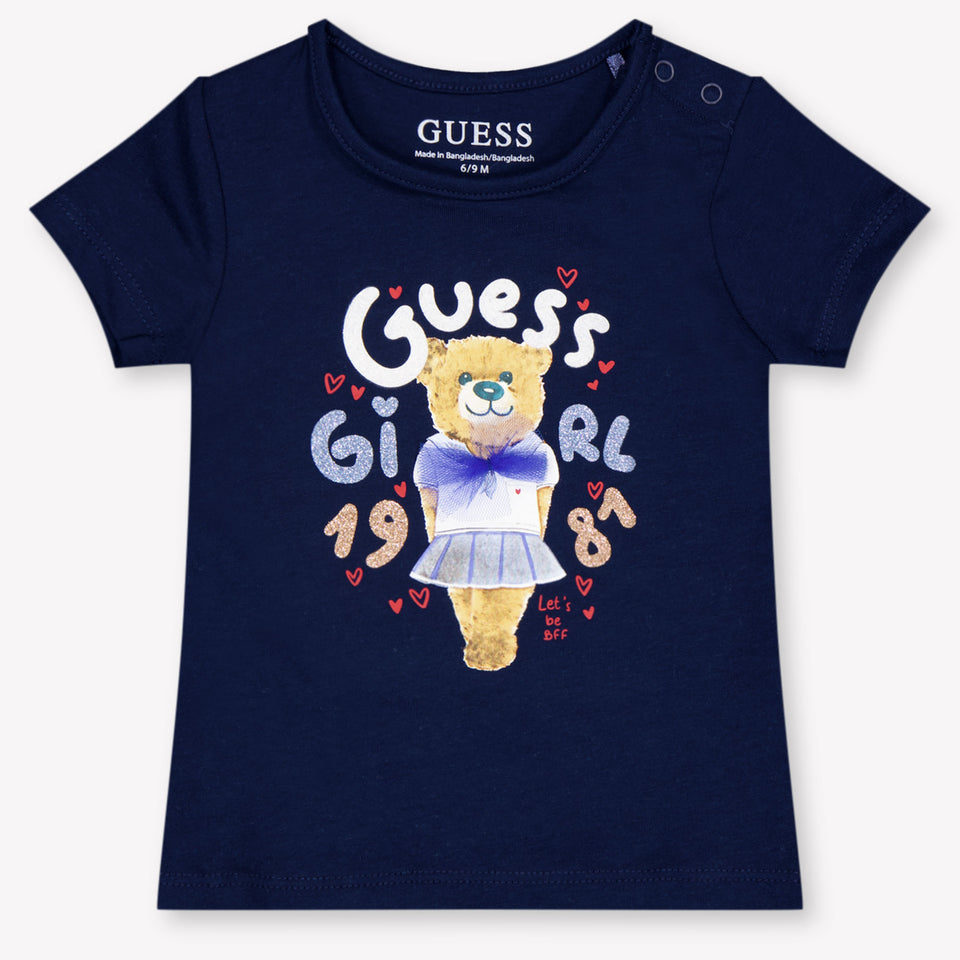 Guess Baby Meisjes T-Shirt In Navy