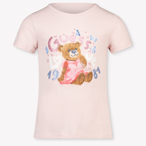 Guess Kinder Meisjes T-Shirt In Licht Roze