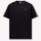 Burberry Cedar Check Kinder Unisex T-Shirt In Zwart