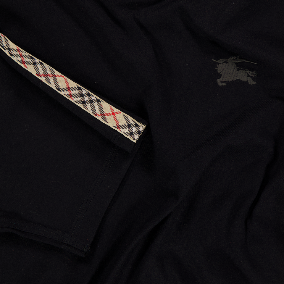 Burberry Cedar Check Kinder Unisex T-Shirt In Zwart