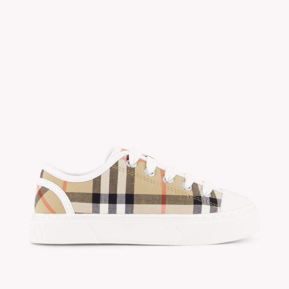 Burberry Teddy Unisex Sneakers In Beige