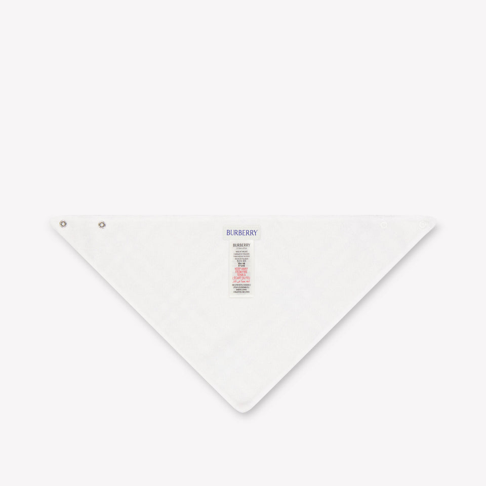 Burberry Snap Bibo Baby Unisex Accessoire In Wit