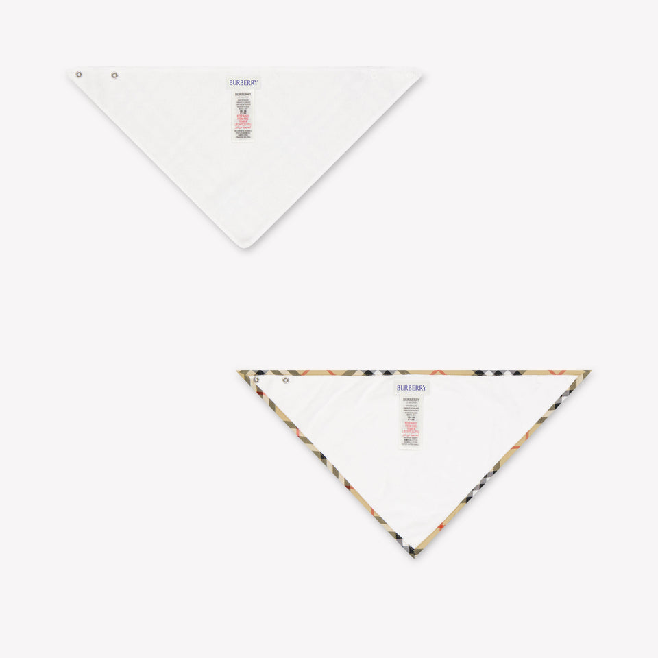 Burberry Snap Bibo Baby Unisex Accessoire In Wit
