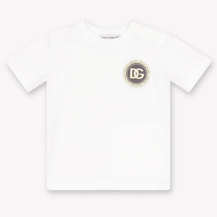 Dolce & Gabbana Baby Jongens T-Shirt In Wit