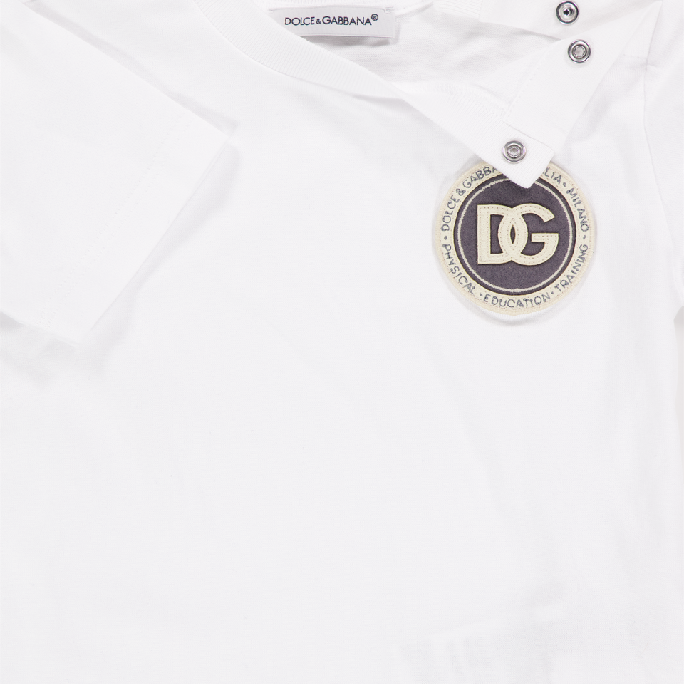 Dolce & Gabbana Baby Jongens T-Shirt In Wit