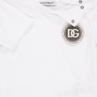 Dolce & Gabbana Baby Jongens T-Shirt In Wit