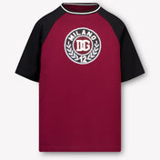 Dolce & Gabbana Kinder Jongens T-Shirt In Bordeaux