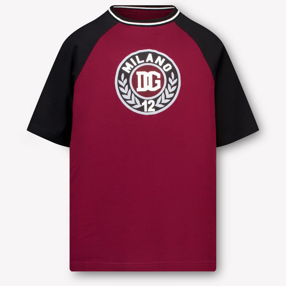 Dolce & Gabbana Kinder Jongens T-Shirt In Bordeaux