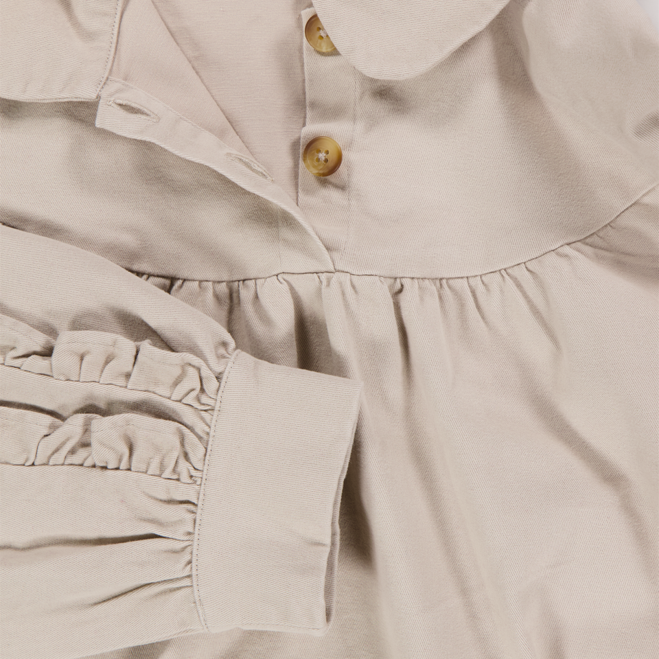 Donsje Amsterdam Kinder Meisjes Jurk In Taupe