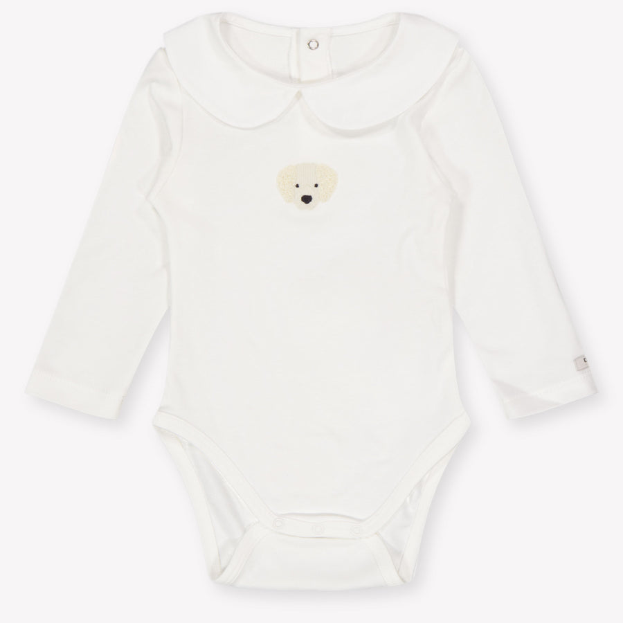 Donsje Amsterdam Davo Baby Unisex Rompertje In Off White