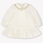 Dolce & Gabbana Baby Meisjes Jurk In Off White