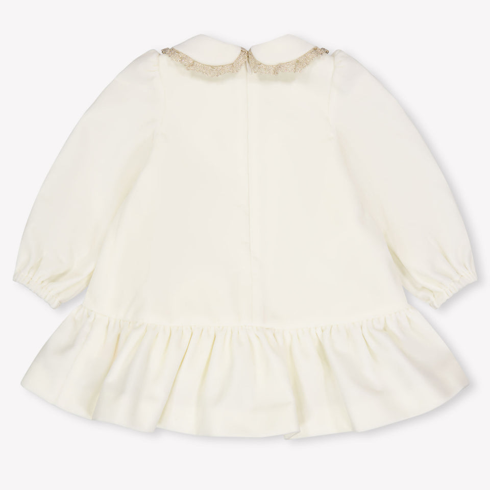 Dolce & Gabbana Baby Meisjes Jurk In Off White