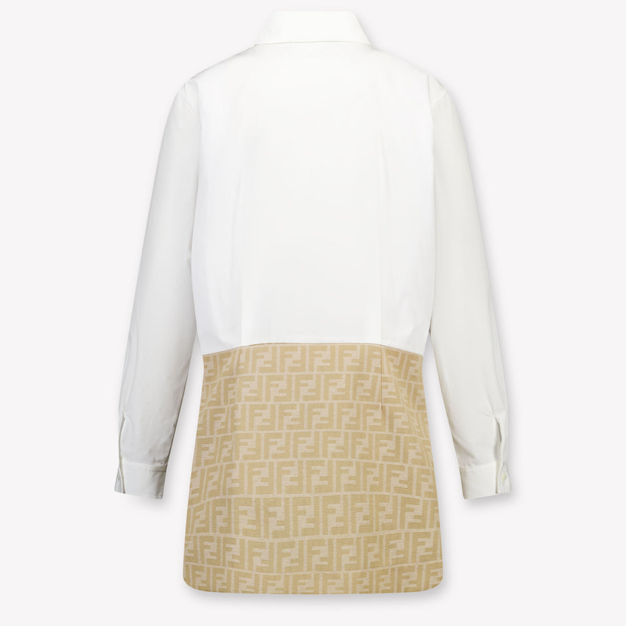 Fendi Kinder Meisjes Jurk In Beige