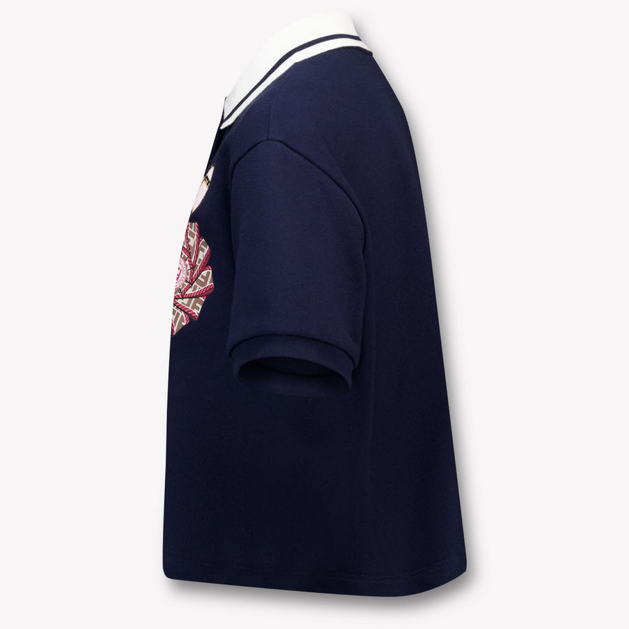 Fendi Kinder Meisjes Polo In Navy