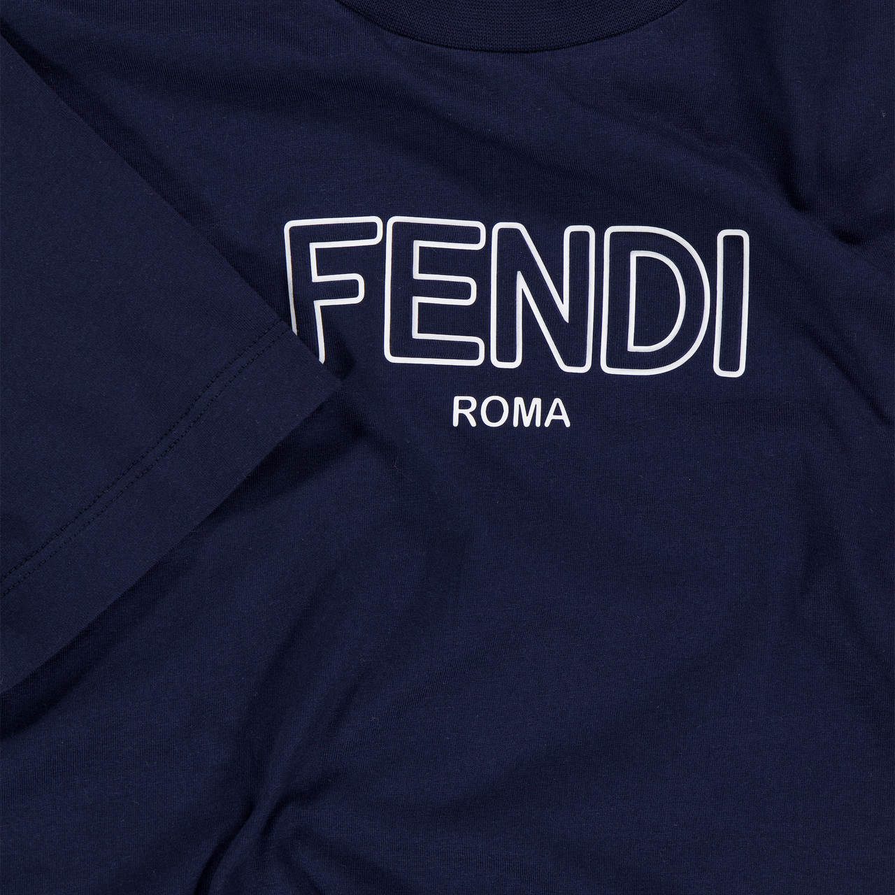 Fendi Kinder Jongens T-Shirt In Navy