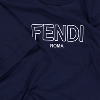 Fendi Kinder Jongens T-Shirt In Navy