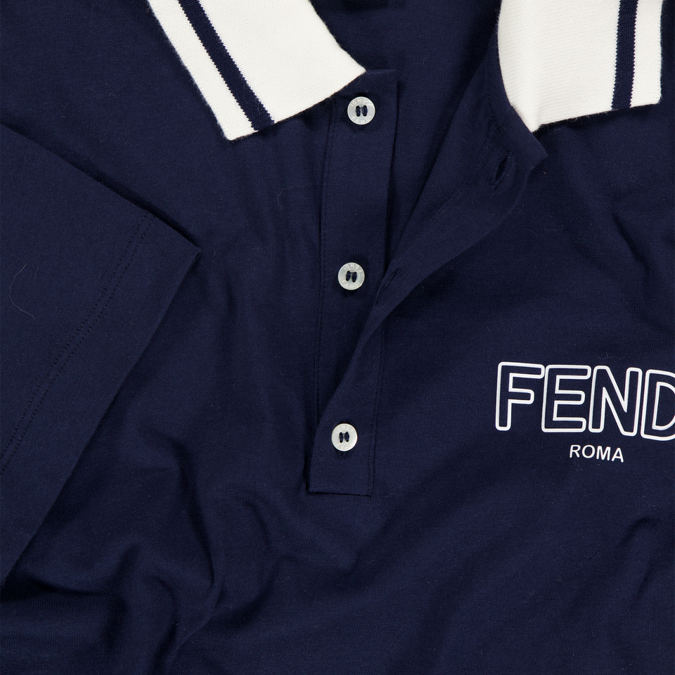 Fendi Kinder Jongens Polo In Navy