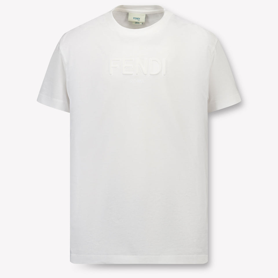 Fendi Kinder Unisex T-Shirt In Wit