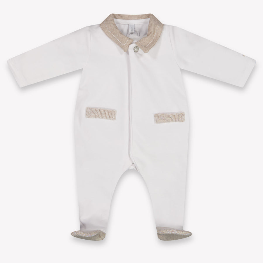 First Baby Boys Romper in White