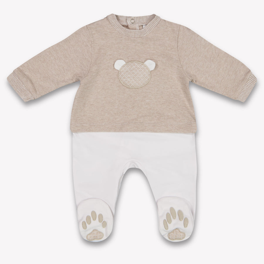 First Baby Boys Romper in Beige