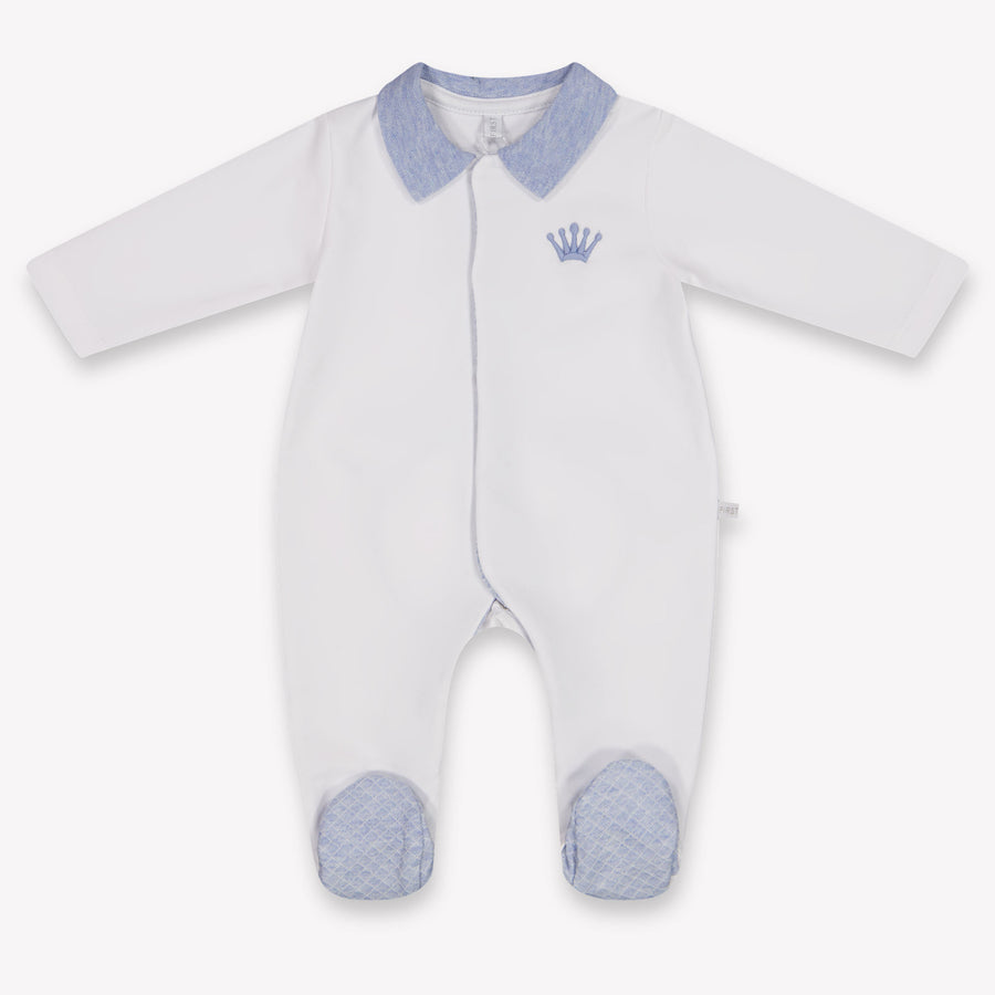 First Baby Boys Romper in White