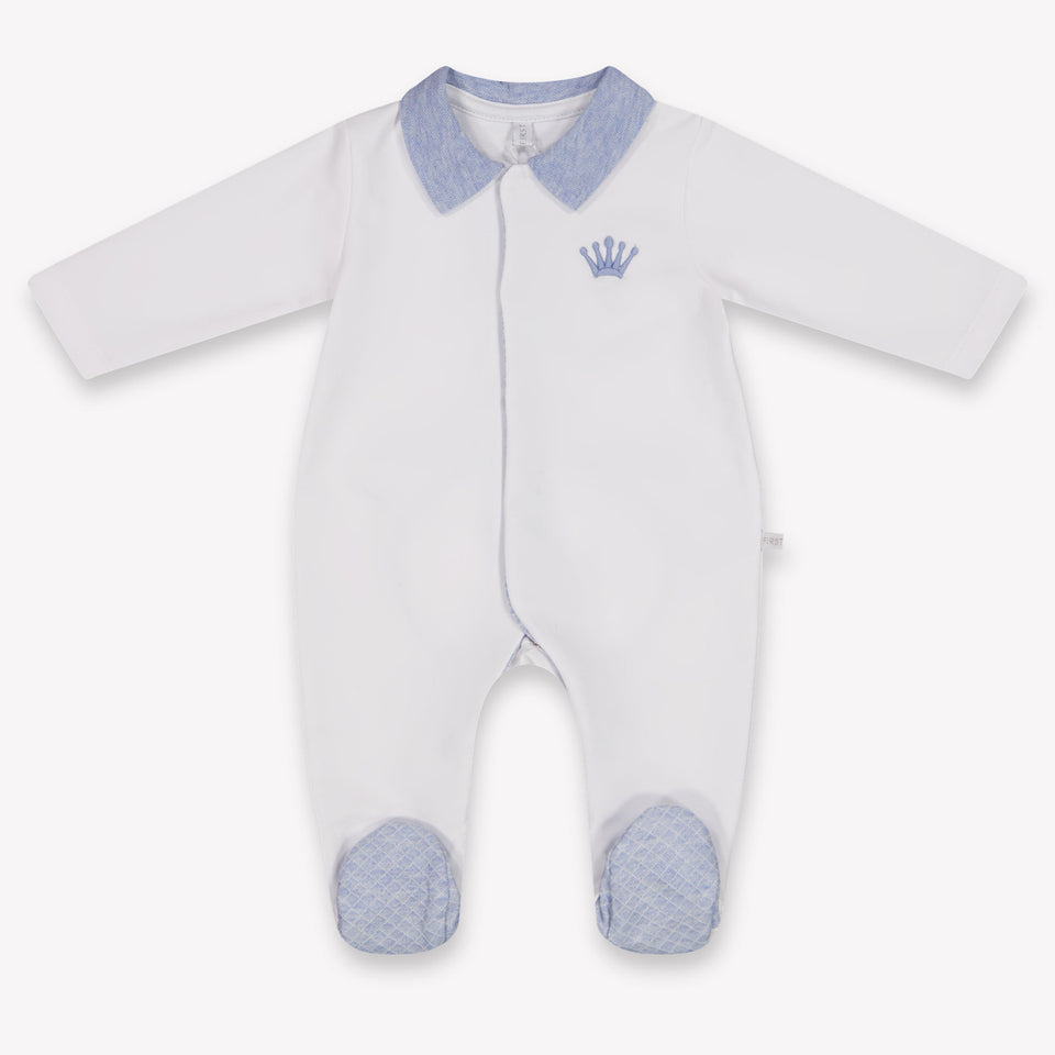 First Baby Jongens Boxpakje In Wit