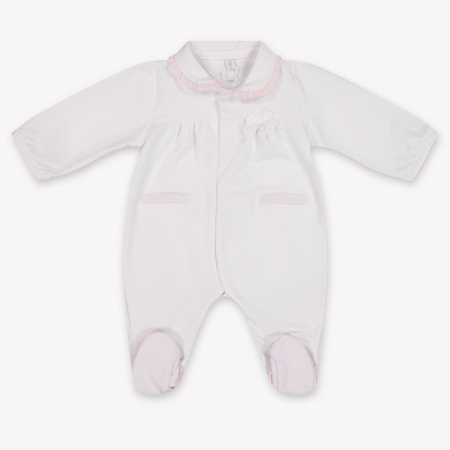 First Baby Girls Romper in White