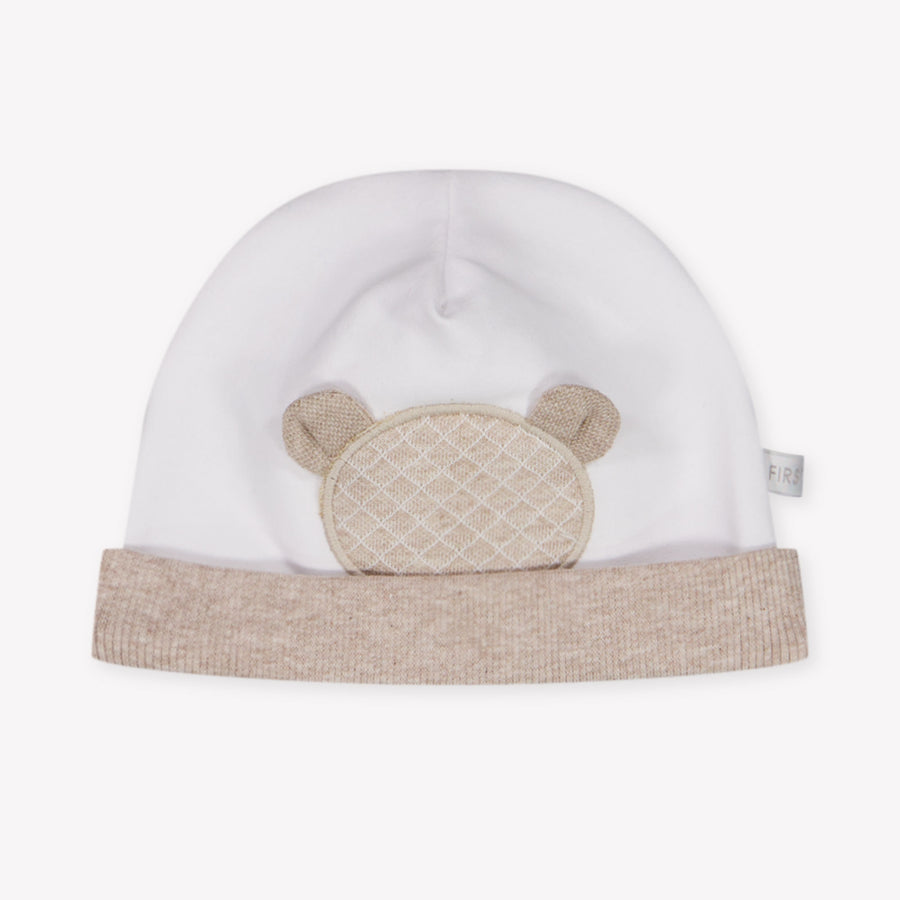 First Baby Boys Beanie in Beige