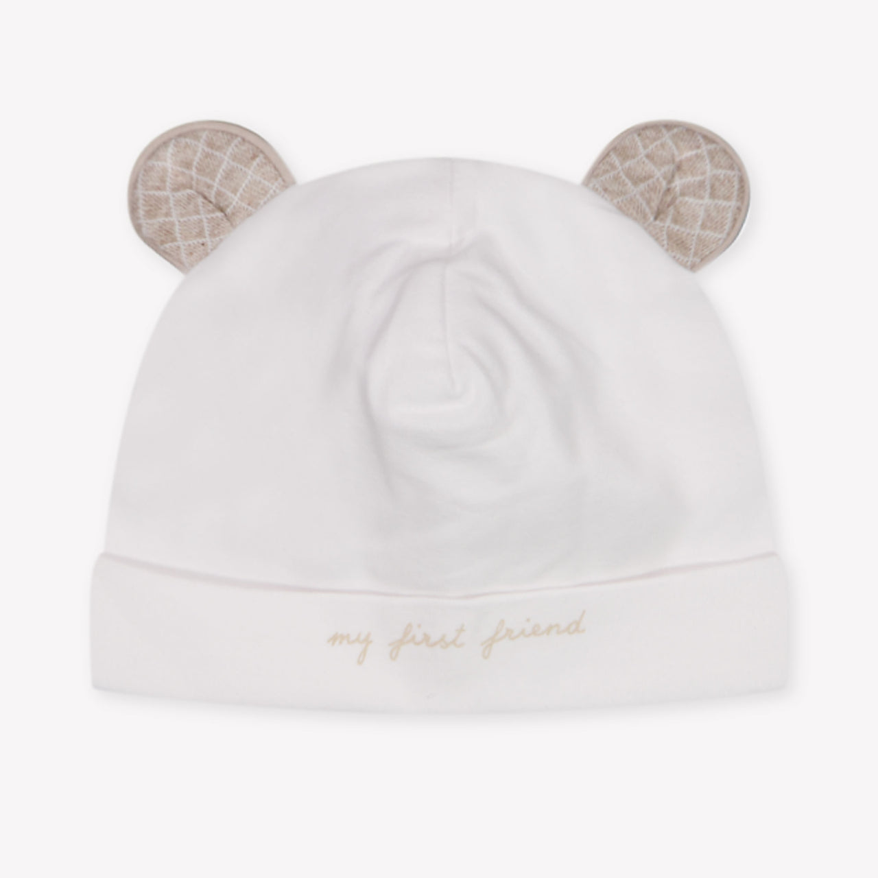 First Baby Jongens Muts In Beige