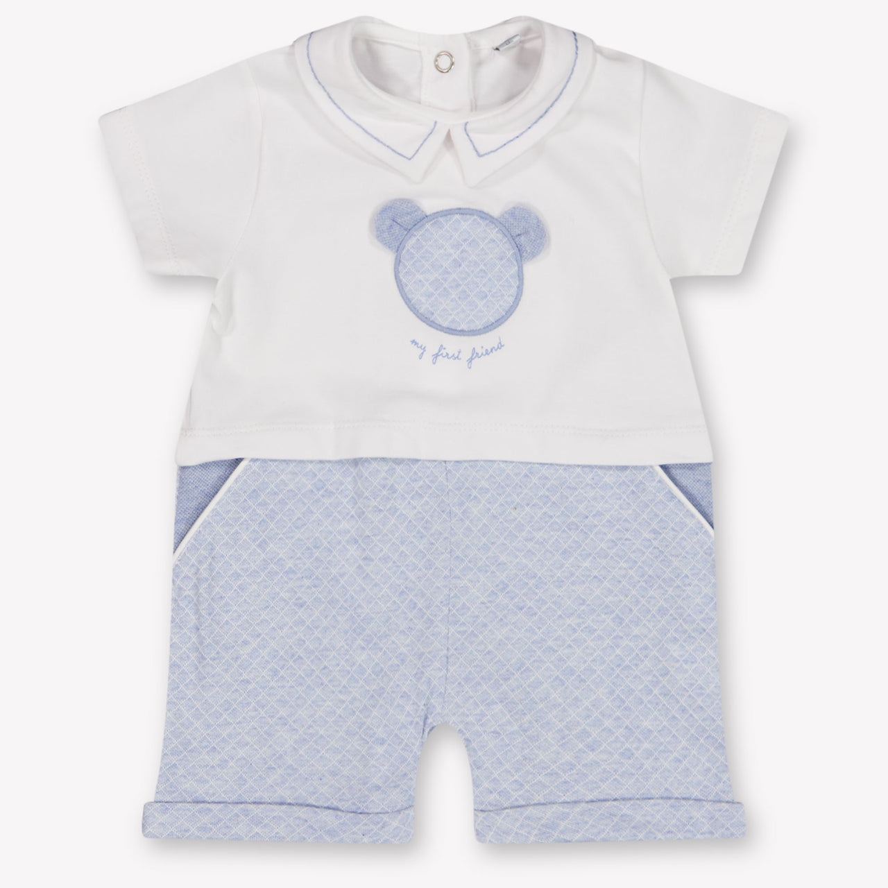 First Baby Jongens Boxpakje In Wit