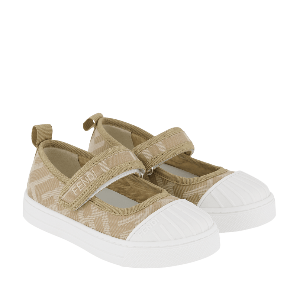 Fendi Kinder Meisjes Schoenen Licht Beige