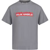 Palm Angels Kinder Jongens T-Shirt Grijs