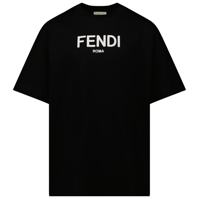 Fendi Kinder Unisex T-Shirt Zwart 3Y