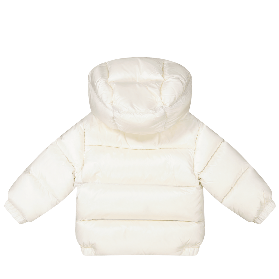 Moncler Baby Jongens Jas Off White