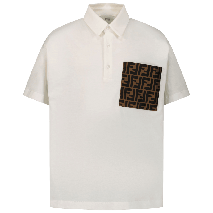 Fendi Kinder Unisex Polo Wit
