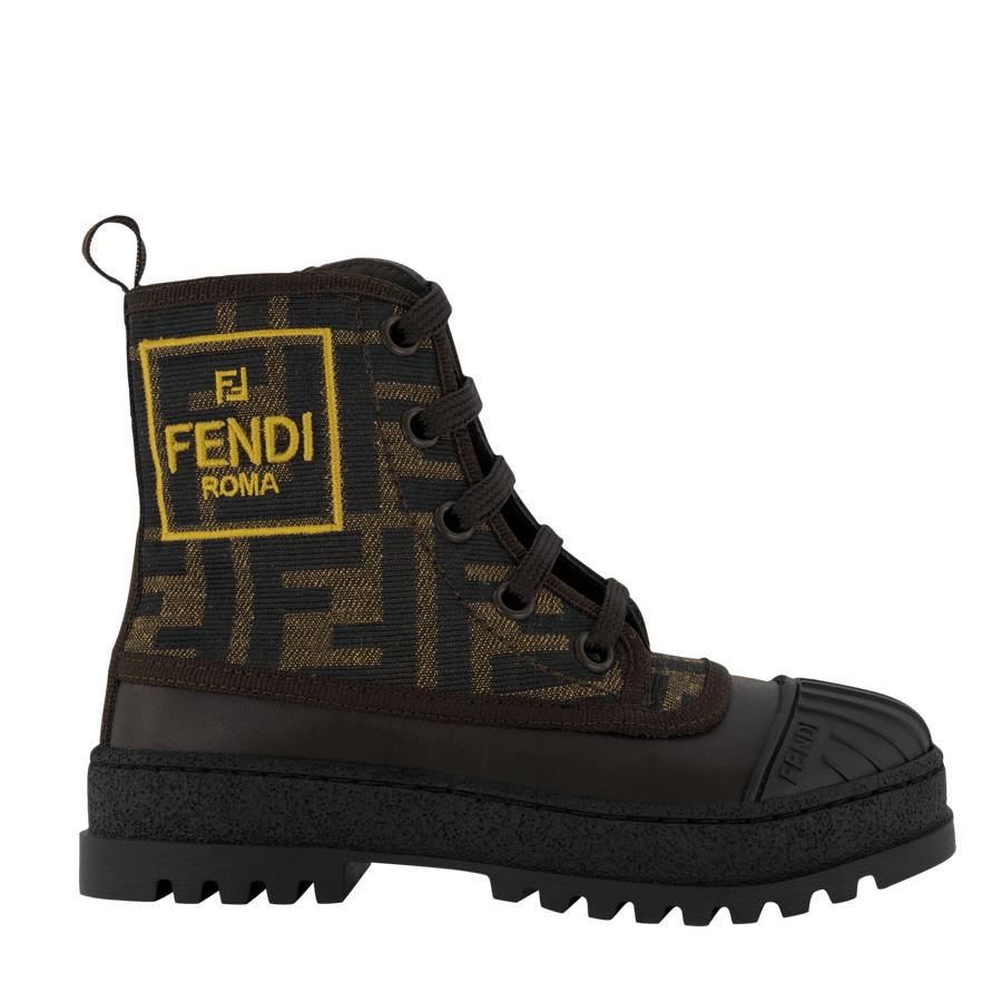 Fendi Unisex Kids Boots Brown