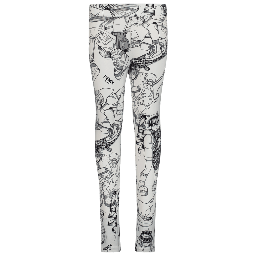 Fendi Girls Legging White