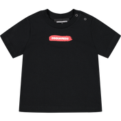 Dsquared2 Baby Unisex T-Shirt Zwart