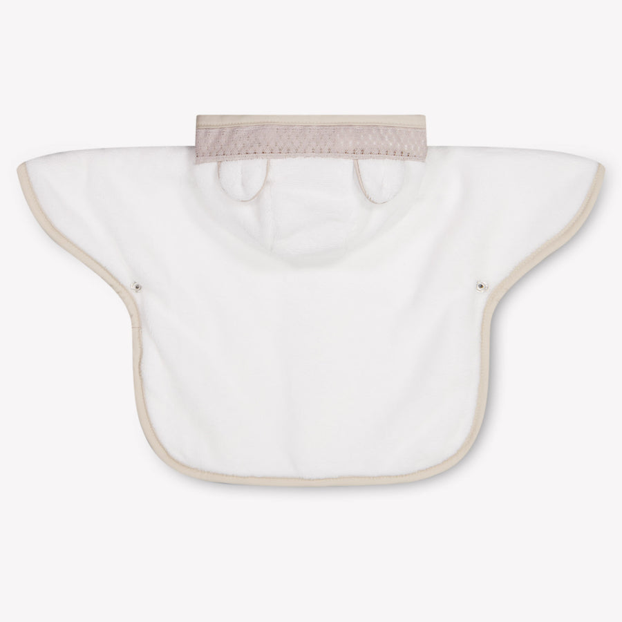 First Baby Unisex Poncho Badjas in White
