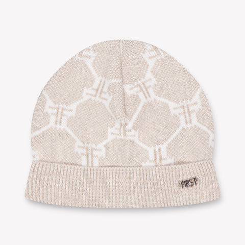 First Baby Jongens Muts In Beige