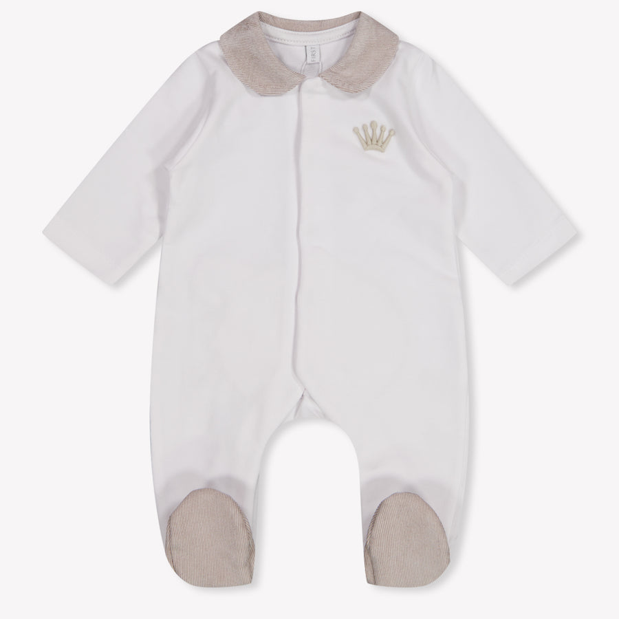 First Baby Jongens Boxpakje In Wit