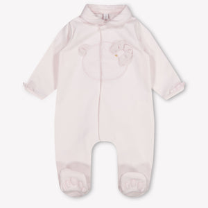 First Baby Girls Playsuit In Light Pink