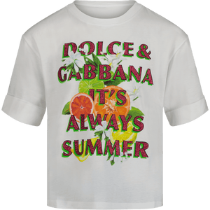 Dolce & Gabbana Kinder T-Shirt Wit 3Y