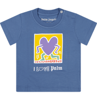 Palm Angels Baby Jongens T-Shirt Blauw 3/6
