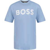 Boss Kinder Jongens T-Shirt Licht Blauw